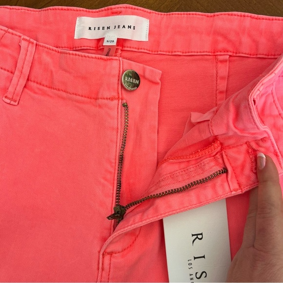 NWT RISEN Jeans Women’s Size 9/29 Coral Pink Stretch Jeans Kenya - Picture 9 of 9